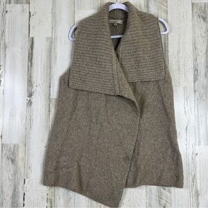 Loft Women's Sleeveless‎ Cozy Knit Wrap Sweater Medium Wool Alpaca Blend